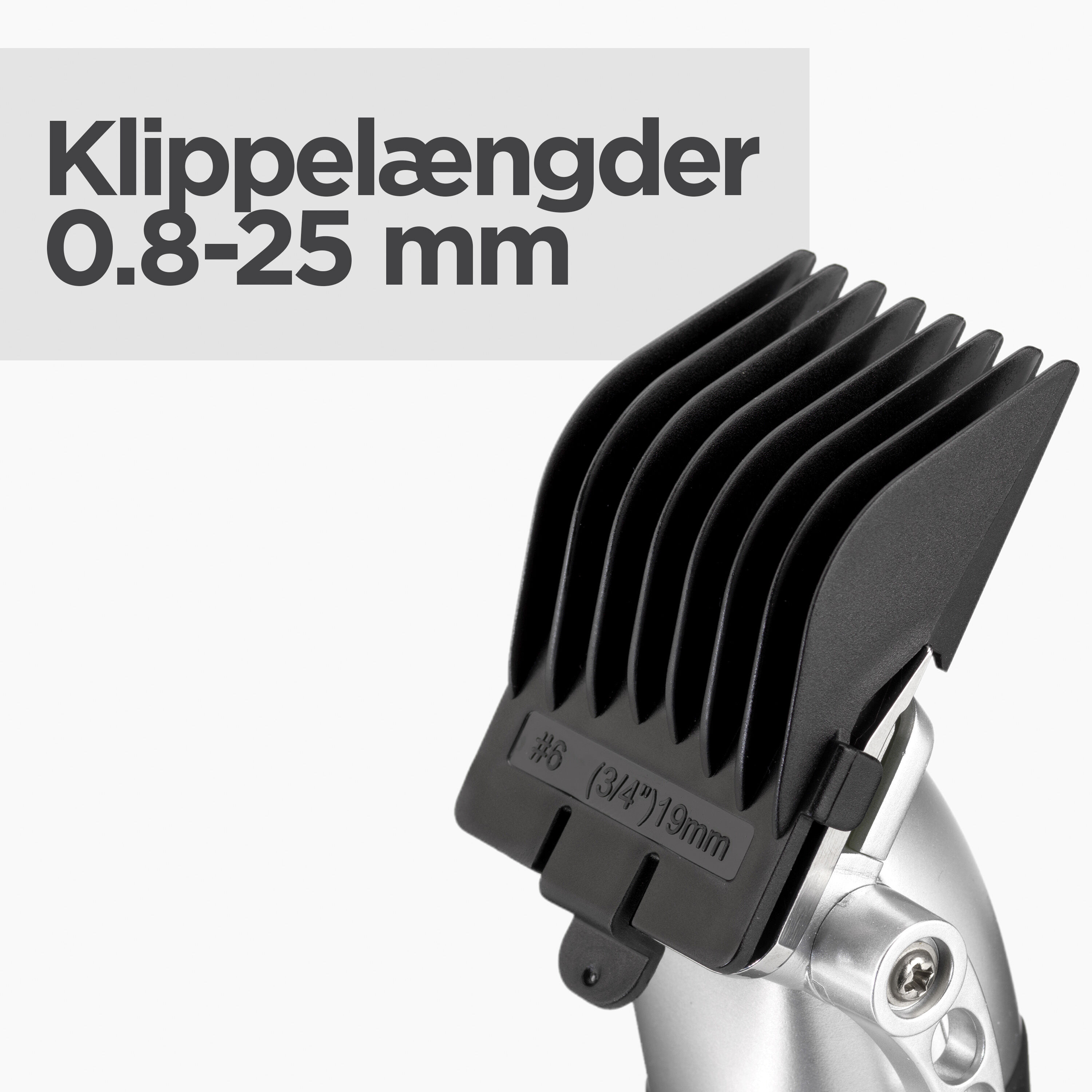 Klippel&aelig;ngder 0.5-25 mm